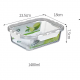Glass Tupperware with Plastic Lid – 1480 ml